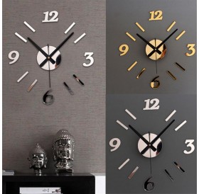 Acrylic wall clock simple wall crystal DIY wall clock gold