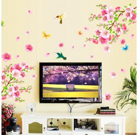 AY9158 Room Wall Decals Sticker Water Resistant Removeable Plum Blossom