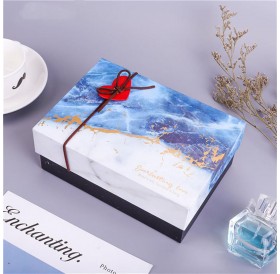 Ins style gift box simple rectangular gift box marbling