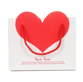 Red heart bag 15*14*7cm pink heart