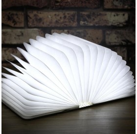 Wooden LED paper folding book lamp USB new peculiar night light creative book lamp yellow light