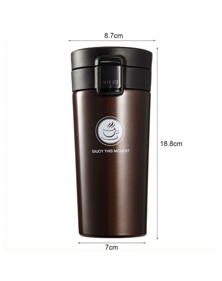 304 Stainless Steel Bouncing Cover Vacuum Bottle Coffee Car Bottle 380ml
