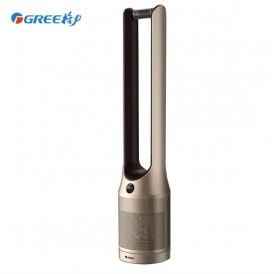Gree Intelligent ground shaking electric fan bladeless air fan Air purification Bladeless energy saving radio tower fan champagne gold + coffee