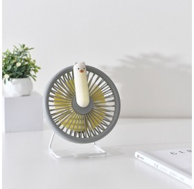 Rechargeable USB Fan Desk Fan Portable Fan 3 Level of Wind Speed Gray