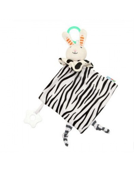 Baby plush toy 20*20cm BBK black and white rabbit comforter