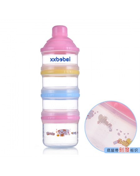 Baby milk powder box go out portable milk powder checked pink double OPP bag