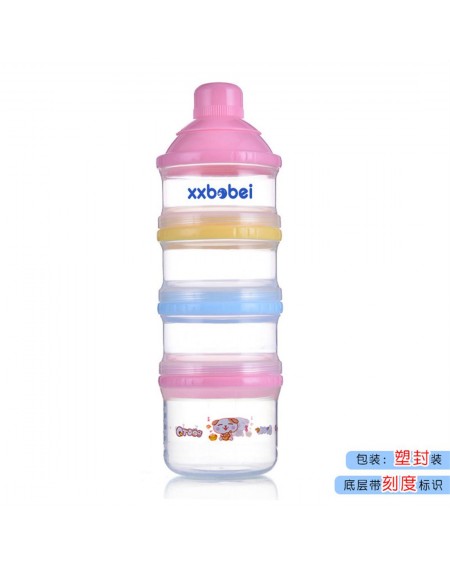 Baby milk powder box go out portable milk powder checked pink double OPP bag