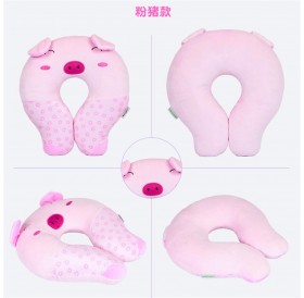 Creative animal children u-shaped pillow MAP pink rabbit neck pillow