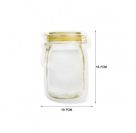 Ziploc Bag Freezer Bag Mason Jar Design, Small, 4 Count, Yellow