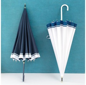 Moji vintage ins harajuku long-handled umbrella 16 bone first seen deep blue