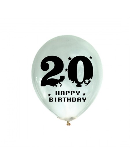 12 "digital one year old balloon 10pcs transparent 40