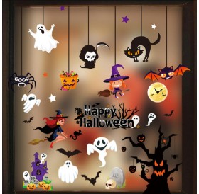 Halloween decoration wall with window stickers 50*70cm spider theme 005