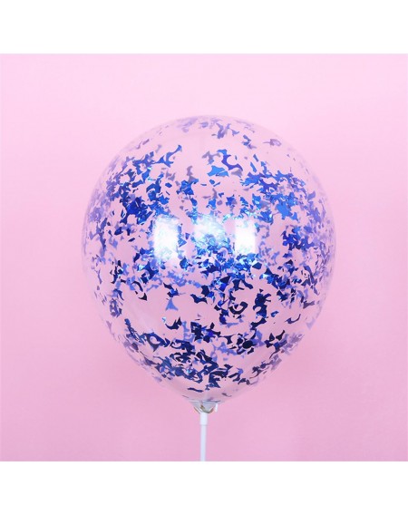 12 "transparent bright piece balloon 10pcs mixed color five-pointed star glitter balloon (without rod)