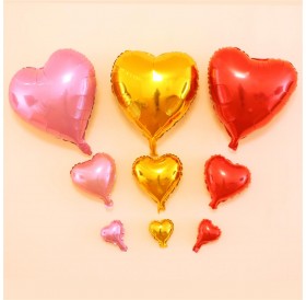 Love shaped pearlescent aluminum film balloon silver 10pcs 10 "silver heart