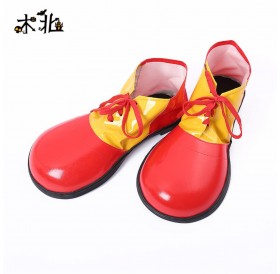 Clown shoes for Halloween children clown costumes clown dressed as green and yellow 37*17CM