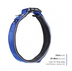 Strong Durable Dog Collar DuStrong Durable Dog Collar Dual D-ring Nylon Fasten Tape Length Adjustable Comfortable Neck Pet Collars for Small Large Medium Dogs