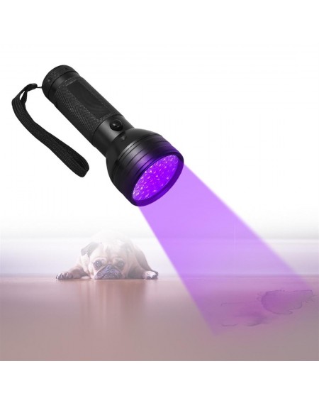 Black Light LED UV Flashlight Pet Urine Detection Ultraviolet Blacklight Detector for Dog Cat Urine Dry Stains Bed Bug
