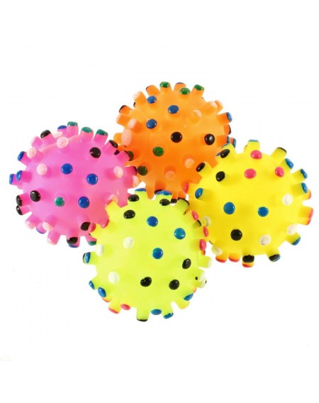Pet Dog Puppy Cat Animal Toy Rubber Ball With Sound Squeaker Chewing Ball