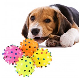 Pet Dog Puppy Cat Animal Toy Rubber Ball With Sound Squeaker Chewing Ball